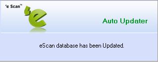 Fig.1: eScan Database Updated Alert